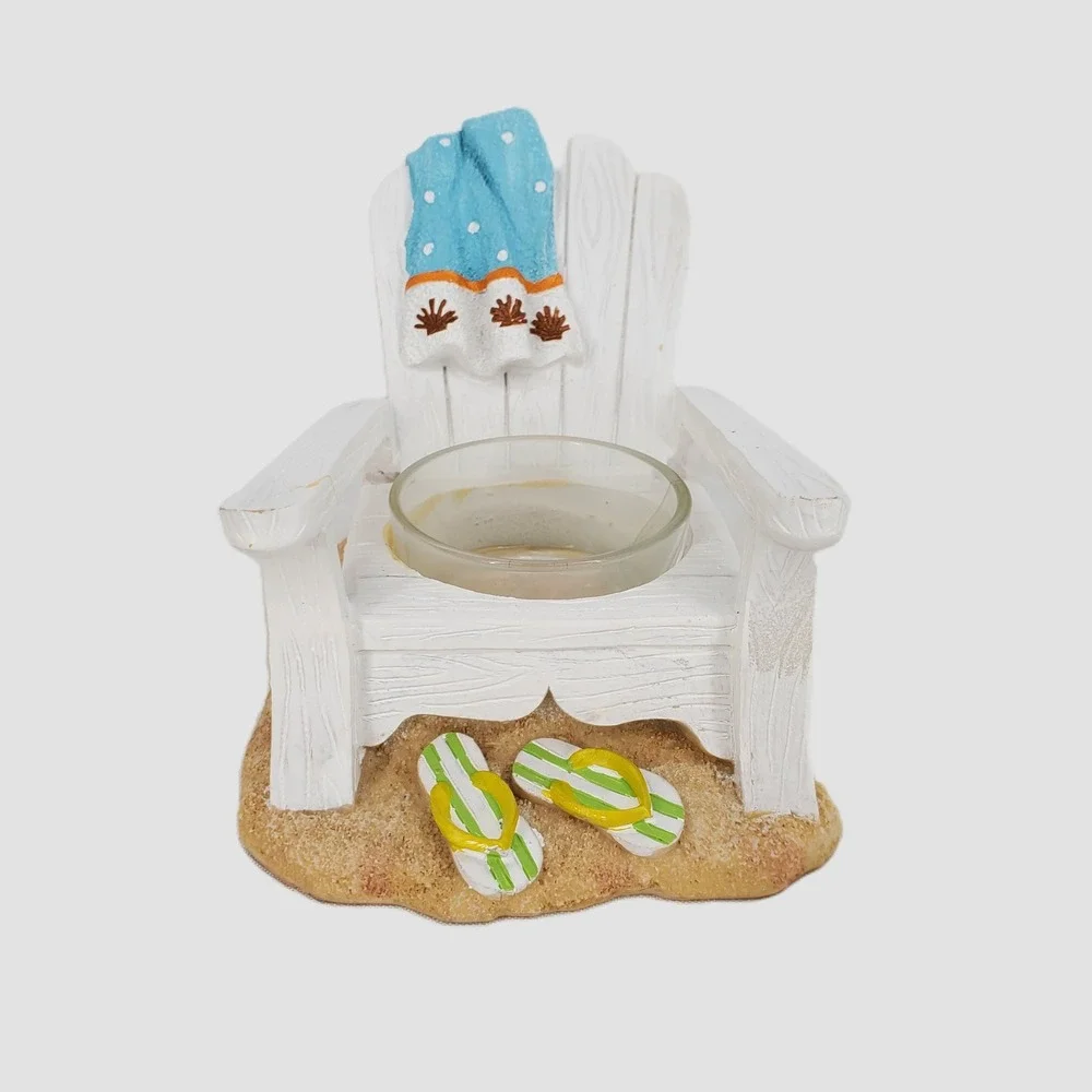 Yankee Candle 2012 Bahama Chair Tea Light Holder 1219675 Beach Coastal Decor New